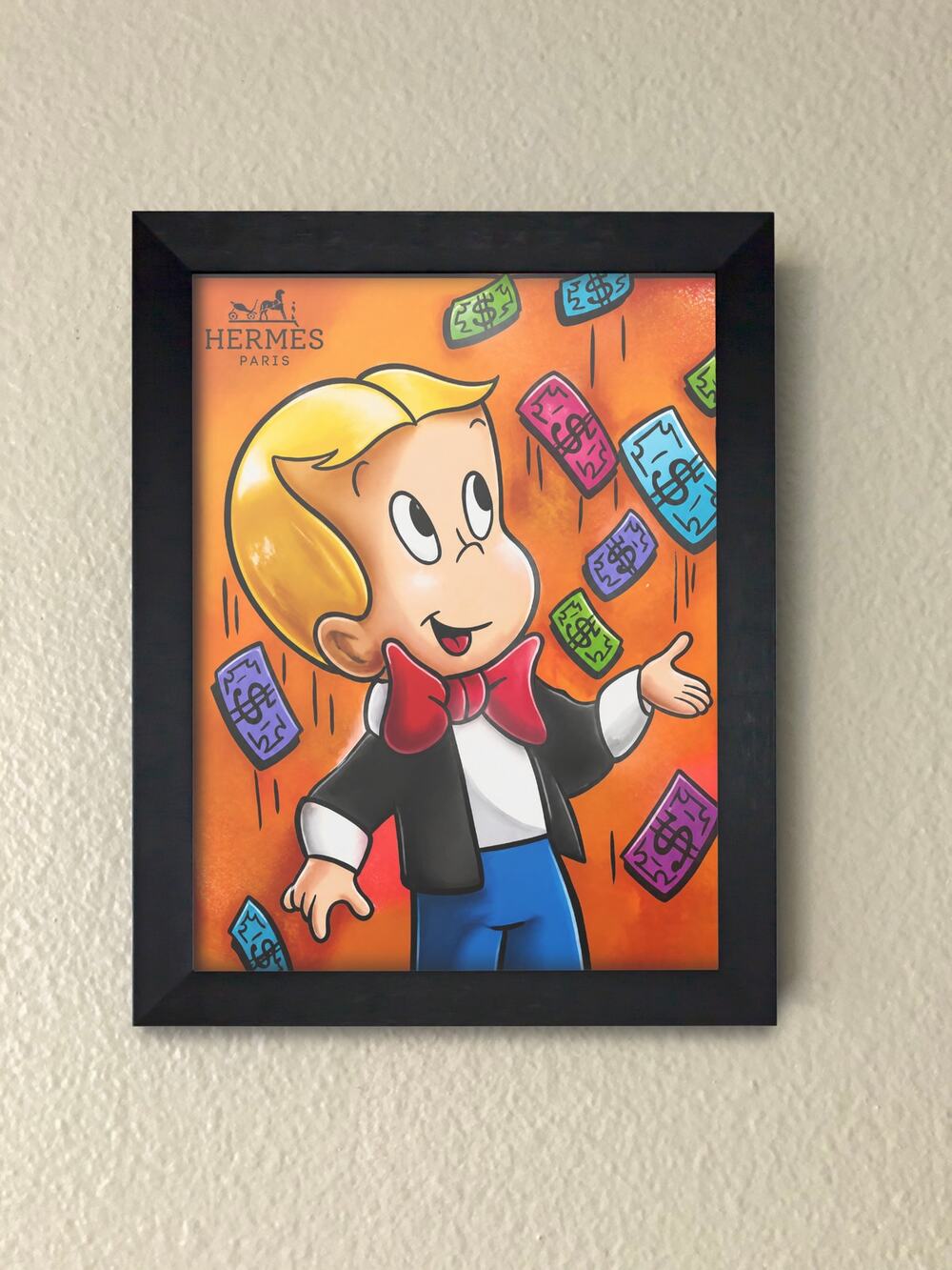 Richie Rich Money Motivational Framed Wall Art